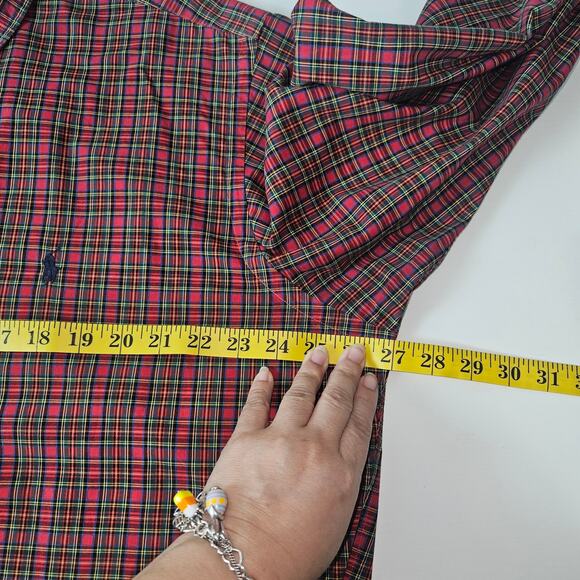 Ralph Lauren Yarmouth Shirt Men Large Plaid Button Down Long Sleeve Preppy Pony - Picture 7 of 10